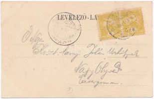 1900 Hortobágy, Juhász szamárháton, gémeskút, kuvasz, magyar folklór. Pongrácz Géza kiadása. Kiss Fe...