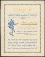 1926 Meghívó a Stefánia Szövetség és a M. Kir. Államrendőrség Esztergomi Kapitánysága által rendezett jelmezes táncestélyre, dr. Etter Jenő főügyész, későbbi polgármester példánya