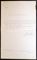 1918 Csernoch János (1852-1927) bíboros latin nyelvű kinevezési okmánya bíborosi dombornyomott papíron, saját kezű aláírásával