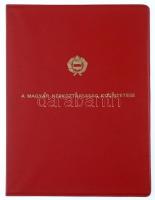 1988. "A Magyar Népköztársasági Sportérdemérem" bronz fokozatának adományozói okirata és v...