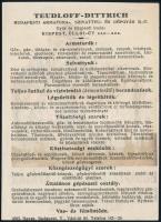 1922 A Budapesti Árumintavásár dekoratív képes szórólapja, Faragó Géza grafikája, szép állapotban