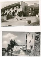 Pécs - 6 db MODERN városképes lap: Állami Gyógyintézet, Tanárképző Főiskola, Olympia étterem, Állatk...