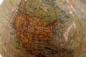 cca 1950 Füsi Lajos-féle földgömb sérülésekkel 46 cm