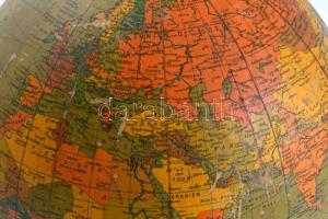 cca 1950 Prof Arthur Krause-féle földgömb sérülésekkel 30 cm