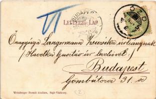 1905 Ózd, Katolikus templom, Luther (evangélikus) templom. Weinberger Bernát kiadása