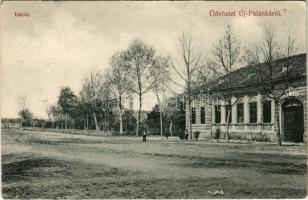 1913 Újpalánka, Palánka, Bácspalánka, Backa Palanka; iskola. Reszely Károly kiadása / school