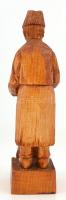 Zsákos ember. Jelzett fa faragvány. 29 cm
