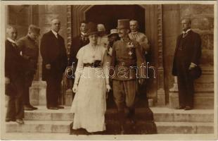 1918 Pozsony, Pressburg, Bratislava; Királyi pár látogatása: IV. Károly és Zita/ Visit of Charles IV and Zita. Phot. Br. Schuhmann
