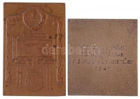 Berán Lajos (1882-1943) ~1930. "Íjász" Br sportplakett "S.G.A." gyártói jelzésse...