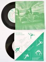 Vegyes Fradi tétel, 2 db bakelit lemez: Fradi induló, Örökzöld Fradi-dalok (Hajrá,Fradi!, Szervuszto...