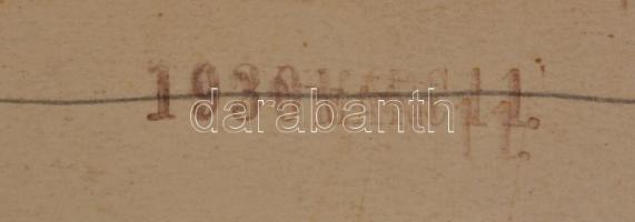 Börtsök László (?-?): Keresztény művészet, kelta ornamensek. Akvarell, ceruza, papír, 1930 feb. 25 b...