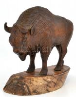 Faragott fa bölény 22x18 cm