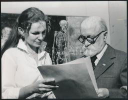 Barcsay Jenő (1900-1988) festő, grafikus, a nagy sikerű Művészeti Anatómia című szakkönyv írója, publikált fotó, 18×23 cm