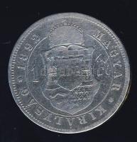 1892. 1Ft Ag "Fiumei címer" T:3