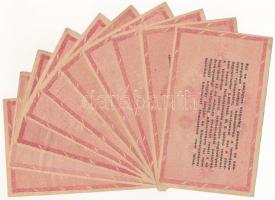 1946. 1.000.000AP (10x) sorszámozott változatok, mind fordított címer, közte egy darab "amelyek...