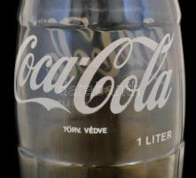Coca Cola üvegpalack, kupakkal, kopásnyomokkal, m: 34 cm