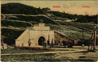 1910 Désakna, Ocna Dejului; Sóbánya, Lajos tárna, bányászok, csille, létra, iparvasút. Gálócsi Samu kiadása / salt mine, mine cart, miners, ladder, industrial railway