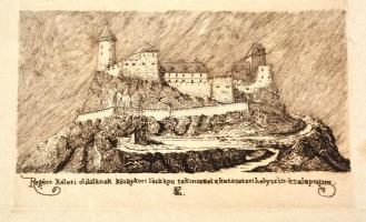 Regécz alapfalai 1904. junius 2. és Regécz keleti oldalának középkori látképe tekintettel a kataszte...