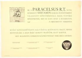 1946 Paracelsus szakács- és főzőverseny kitöltetlen oklevele, rajta Dreher Antal Serfőződéje Kőbányán logóval. 30,5x43 cm