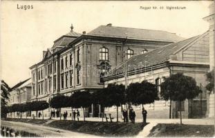1908 Lugos, Lugoj; Magyar kir. állami főgimnázium. Auspitz Adolf kiadása / high school, grammar school