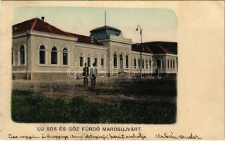 1911 Marosújvár, Uioara, Ocna Mures; Új sós és gőzfürdő. Füssy J. kiadása / new salt and steam baths, spa