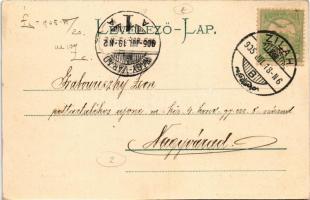 1905 Sepsiszentgyörgy, Sfantu Gheorghe; Fiú árvaház és szeretetház, rovásírásos üzenet a lapon. Benk...