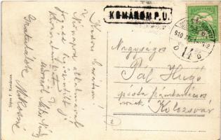 1910 Komárom, Komárno; Kir. Törvényszék. Sipos F. kiadása / court + "WIEN - GYŐR - BUDAPEST 14 ...
