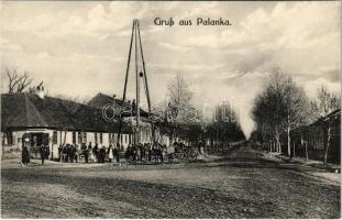 Újpalánka, Palánka, Bácspalánka, Backa Palanka; Fő utca, üzlet, kútfúrás / main street, shop, well drilling