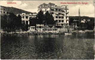 1918 Abbazia, Opatija; Kinder Sanatorium (Dr. Szöge) / Dr. Szöge féle Gyermekszanatórium. Verlag v. G. Abucalil No. 44. / childrens sanatorium (EK)