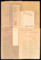 1944-46 össz 7 db Pest Pilis Solt Kiskunvármegye és Északpestvármegye földbirtokrendező tanács irat, részben bélyegzőkkel és aláírásokkal, hajtásnyomokkal, egyiken szakadással