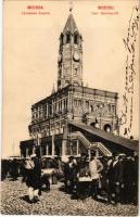 1902 Moscow, Moscou; Tour Soukhareff / Sukharev Tower, street vendors
