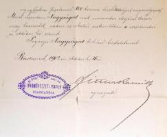 1902 Orsz. M. Kir. Iparművészeti Iskola Igazgatósága fejléces levél Dr. Rottmann Elemér orvosnak, 30...