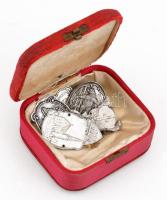 cca 1941-43 össz. 7 db erdélyi turista bot jelvény (2 db Kolozsvár, Borszék kat. templom, Borszék me...