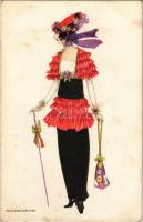 Lady Art Nouveau, B.K.W.I. 188-2. s: Mela Koehler (fl)