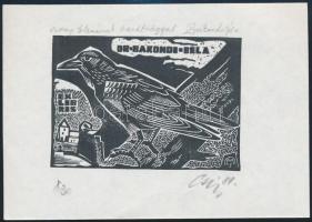 2 db Ex libris Bakondi Béla, Bakondi Béla által Vattay Elemér (1931-2012) fényképész, műgyűjtőnek de...