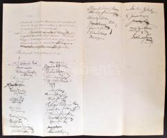 1918 A Mária-Kongregációk Hadikórházában ápolt sebesült és beteg tisztek levele Dr. Rottmann Elemér ...