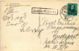 1933 Zalaegerszeg, Római katolikus plébánia templom és városháza, Heincz Károly üzlete, Zrínyi Nyomd...