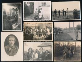 cca 1900-1944 29 db db vegyes fotó, fotólap, családi témákkal, portréfotókkal, 5,5×8,5 és 14,5×9,5 c...