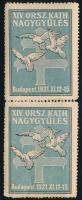 1921 Katholikus 2 db levélzáró bélyeg