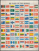 88 ország zászlaja teljes ív, levélzáró