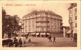 Baden, Josefsplatz, Hotel Bristol, Salon Coiffure, Karl Karauschek / square, hotel, hairdressers salon, shops