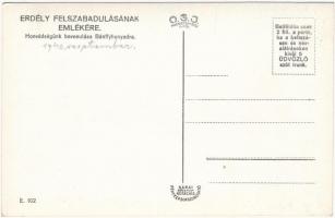 1940 Bánffyhunyad, Huedin; bevonulás, kerékpáros katonák / entry of the Hungarian troops, soldiers w...