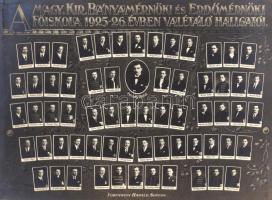 1925 A soproni M. kir. Bányamérnöki és Erdőmérnöki főiskola 1925-26 évben valétáló hallgatói. Tablókép 23x17 cm, kartonon.