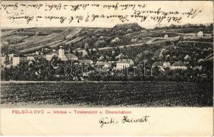 1915 Felsőlövő, Oberschützen; látkép. Kirnbauer Otto kiadása / Totalansicht / general view