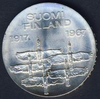Finnország 1967. 10M Ag "Függetlenség 50. évfordulója" T:1-/2+