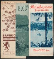 cca 1930 8 db külföldi utazási reklám nyomtatvány, városbemutató kiadvány (Braunschweig, Helgoland, ...