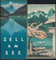 cca 1930 8 db külföldi utazási reklám nyomtatvány, városbemutató kiadvány (Bologna, Großglockner, Ze...