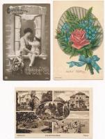 70 db RÉGI képeslap vegyes minőségben: magyar és külföldi városok és motívumok / 70 pre-1945 postcar...