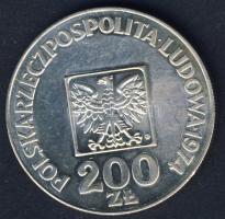 Lengyelország 1974. 200Zl Ag "Köztársaság 30. évfordulója" T:2/2+ apró ph.