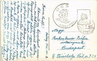 1940 Dés, Dej; strand / beach, swimming pool. photo + "1940 Dés visszatért" So. Stpl